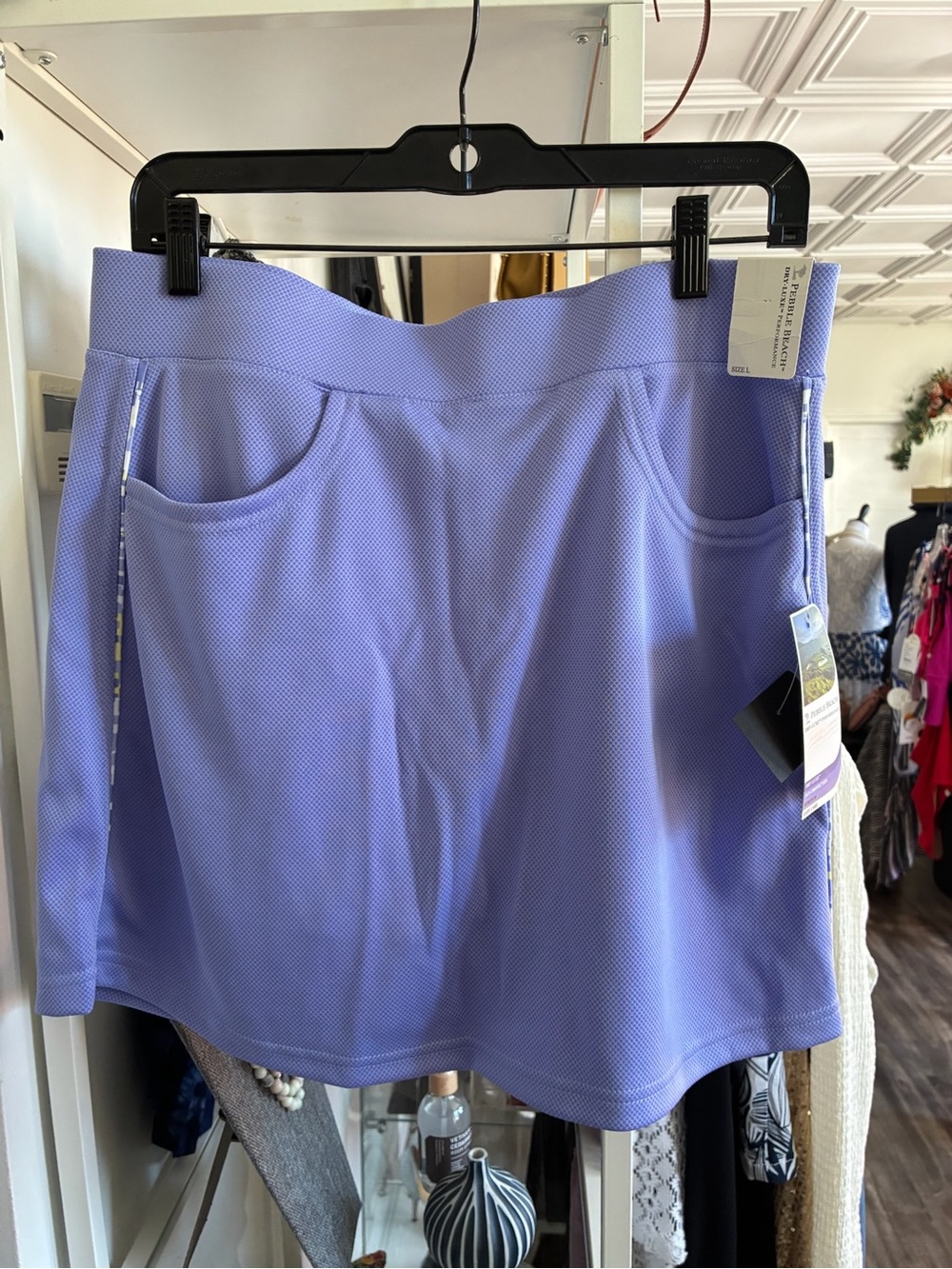 Pebble Beach Lavender A-Line Skort with Front Pockets NWT